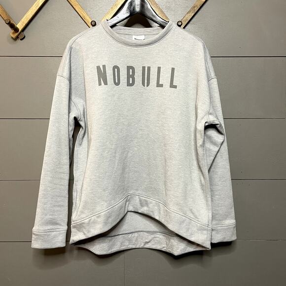 Nobull Pullover Heathered Gray Relaxed Fit Women's Size M - Picture 1 of 3